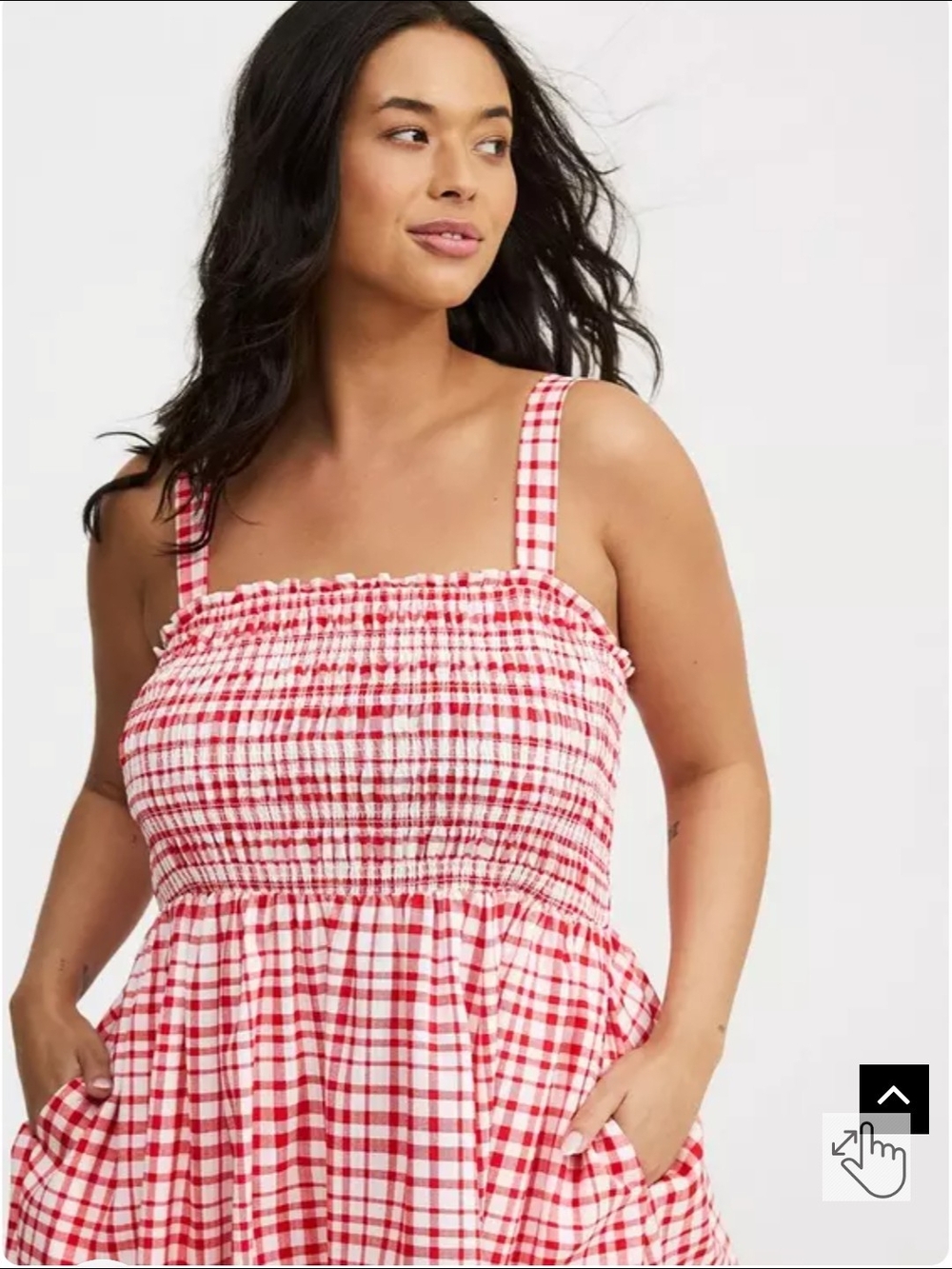 Torrod Smocked Red Gingham Dress - Picture 4 of 4